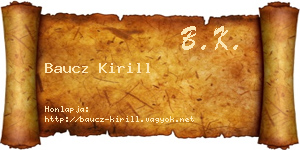 Baucz Kirill névjegykártya